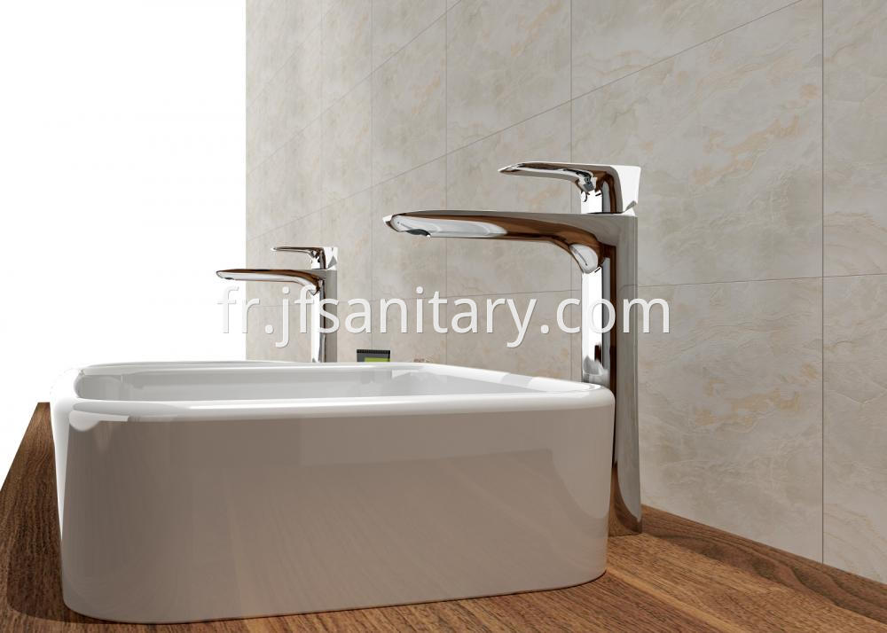 Chrome Finish Tall Basin Faucets For Wash Basins